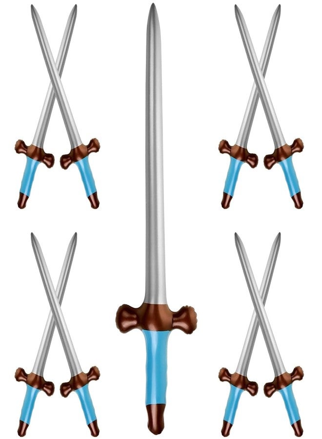 EVERMARKET 9 Pcs Inflatable Swords Inflatable Pirates Sword Pirate Party Favors for Birthday Swimming Pool Party Cosplay Halloween Costume Accessories Stage Props, 24 Inch - Image 1